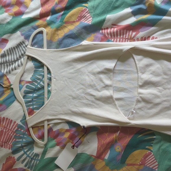 NWT Leith Medium White Ribbed Body con dress - Picture 6 of 6